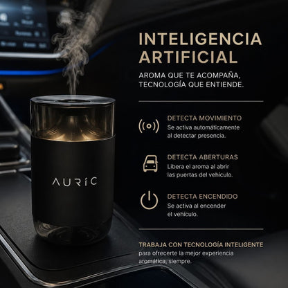 Difusor AURIC® LUXURY con sensores: detecta movimiento, apertura de puertas y encendido del auto