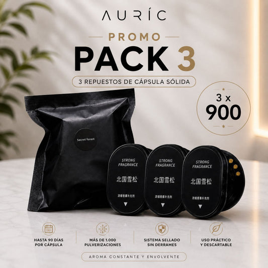 AURIC ® - Pack x3 Cartucho de aroma