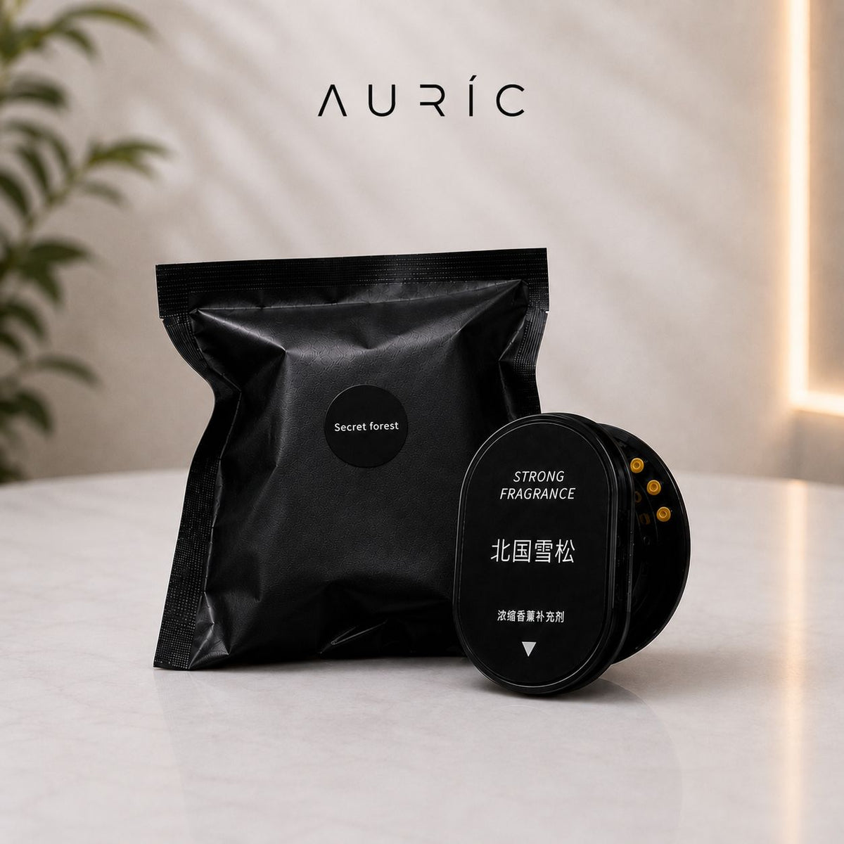 Repuesto de aroma AURIC® LUXURY con su bolsa sellada
